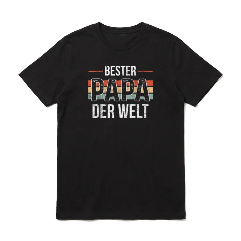 Bester Papa Vater Welt T-Shirt – Klassisches T-Shirt in Schwarz