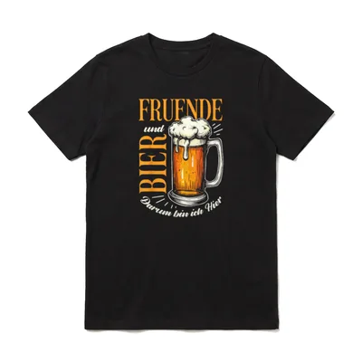 Freunde Bier Vatertag Lustig T-Shirt – Klassisches T-Shirt in Schwarz