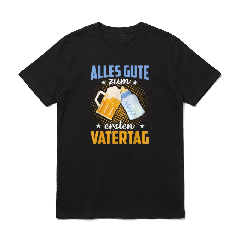 Alles Gute Zum Ersten Vatertag T-Shirt – Klassisches T-Shirt in Schwarz