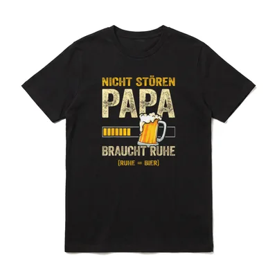 Nicht Stören Papa Braucht T-Shirt – Klassisches T-Shirt in Schwarz