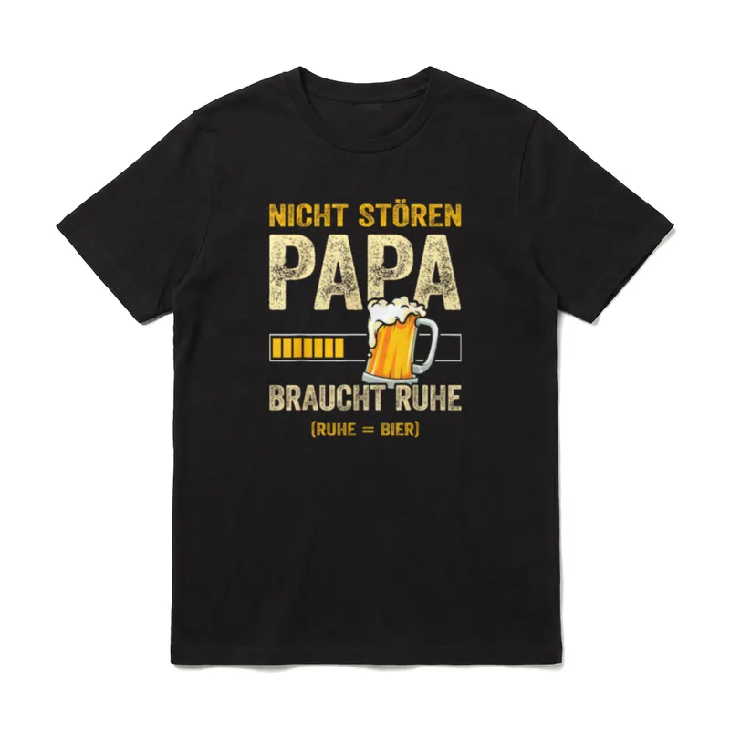 Nicht Stören Papa Braucht T-Shirt – Klassisches T-Shirt in Schwarz