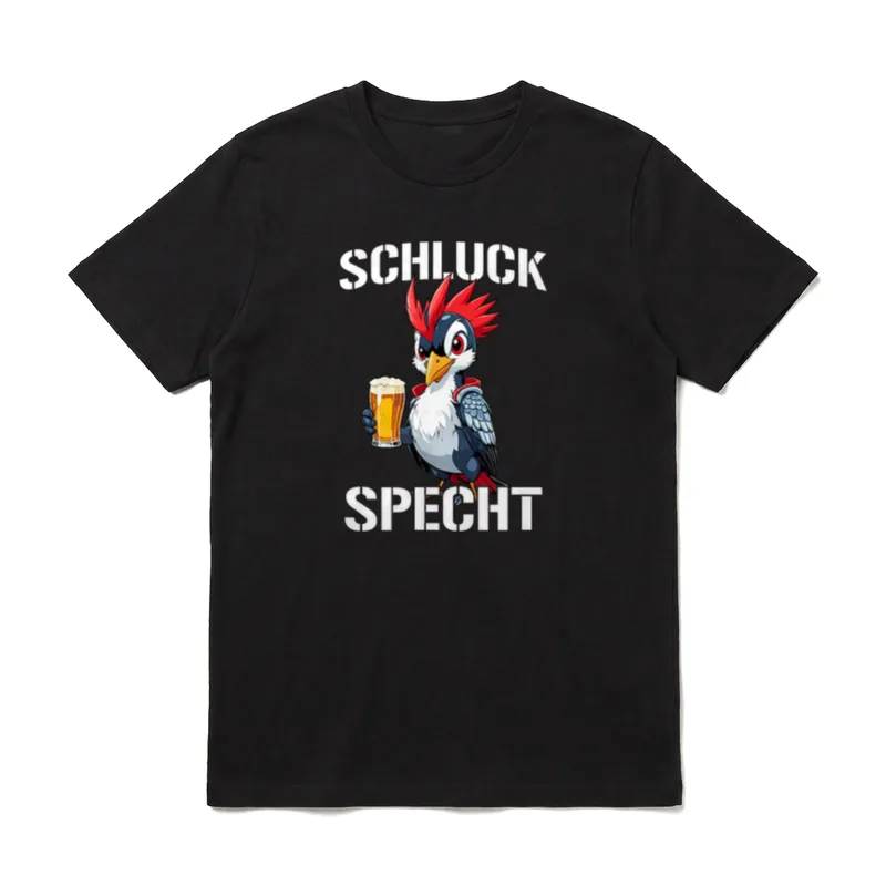 Specht Schluckspecht Papa Vatertag T-Shirt – Klassisches T-Shirt in Schwarz