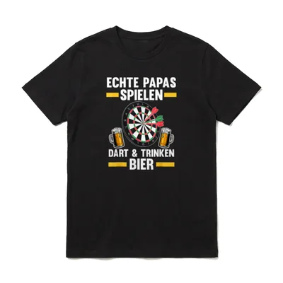 Papas spielen Dart & T-Shirt – Klassisches T-Shirt in Schwarz