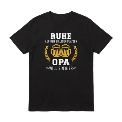 Ruhe auf den billigen T-Shirt – Klassisches T-Shirt in Schwarz