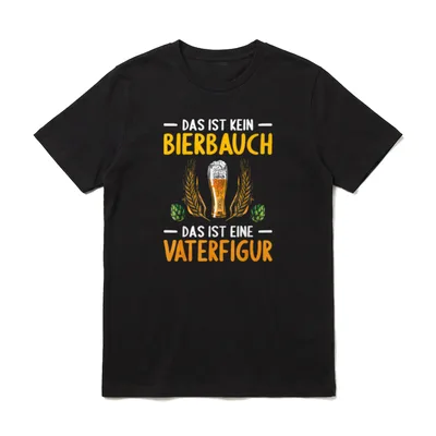 Kein Bierbauch eine Vaterfigur T-Shirt – Klassisches T-Shirt in Schwarz