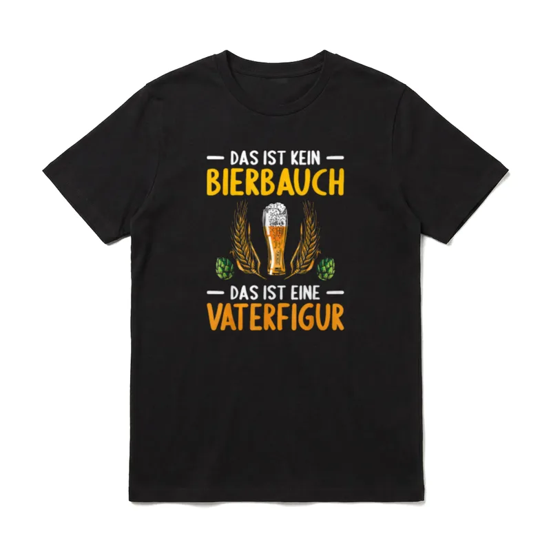 Kein Bierbauch eine Vaterfigur T-Shirt – Klassisches T-Shirt in Schwarz