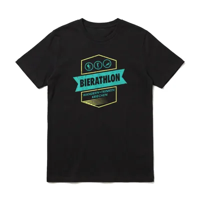 Papa Bier Bierathlon Triathlon T-Shirt – Klassisches T-Shirt in Schwarz