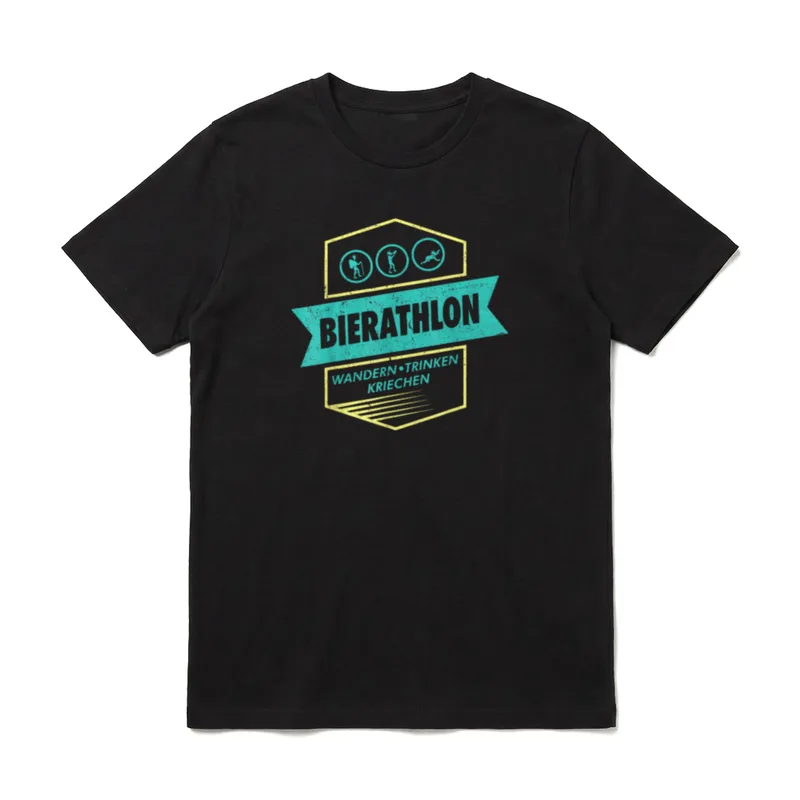Papa Bier Bierathlon Triathlon T-Shirt – Klassisches T-Shirt in Schwarz