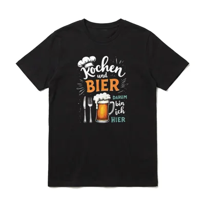 Kochen Bier Vatertag Lustig T-Shirt – Klassisches T-Shirt in Schwarz