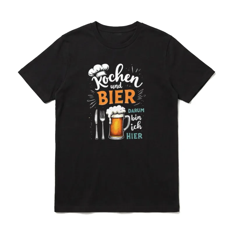 Kochen Bier Vatertag Lustig T-Shirt – Klassisches T-Shirt in Schwarz