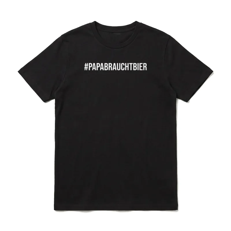 Papabrauchtbier Bier Biertrinker Vater T-Shirt – Klassisches T-Shirt in Schwarz