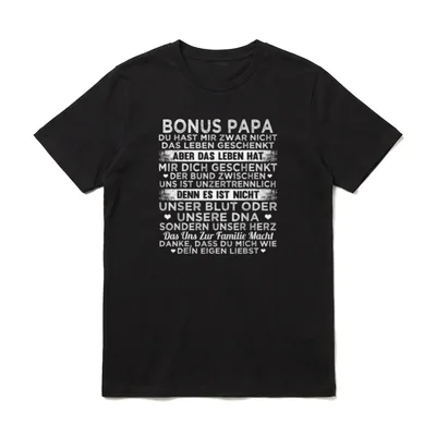 Bonus Papa du hast T-Shirt – Klassisches T-Shirt in Schwarz