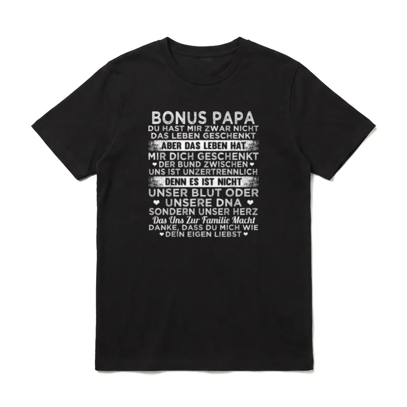 Bonus Papa du hast T-Shirt – Klassisches T-Shirt in Schwarz