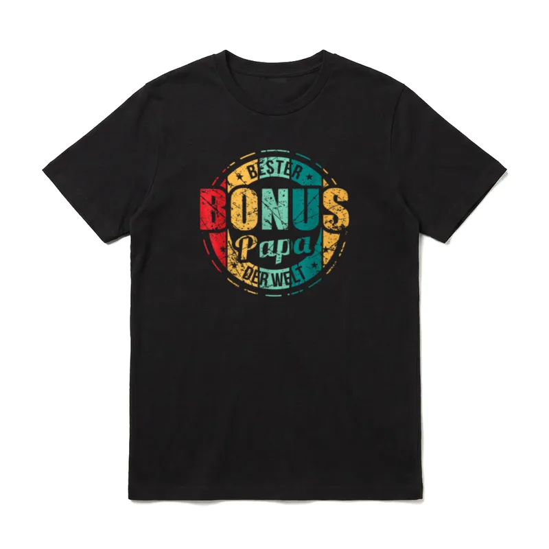 Bonus Papa Bester Bonuspapa T-Shirt – Klassisches T-Shirt in Schwarz
