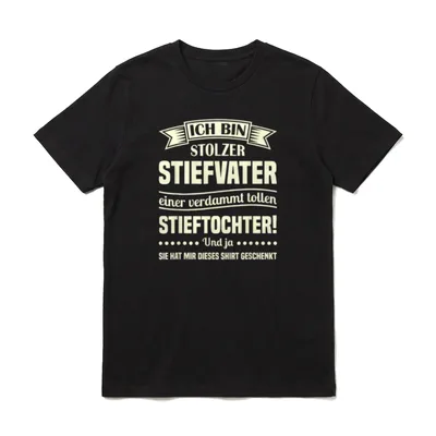 Stiefvater Stiefpapa Stieftochter Bonuspapa T-Shirt – Klassisches T-Shirt in Schwarz