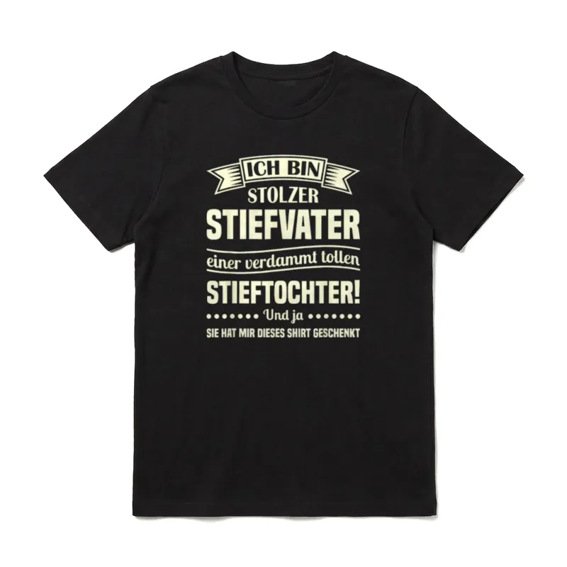 Stiefvater Stiefpapa Stieftochter Bonuspapa T-Shirt – Klassisches T-Shirt in Schwarz
