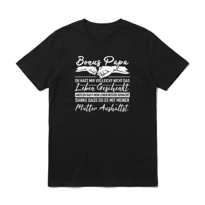 Bonus Papa du hast Bonus-Papa & Stiefpapa T-Shirt – Klassisches T-Shirt in Schwarz