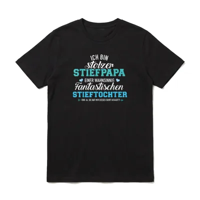 Stolzer Stiefpapa fantastischen Stieftochter T-Shirt – Klassisches T-Shirt in Schwarz