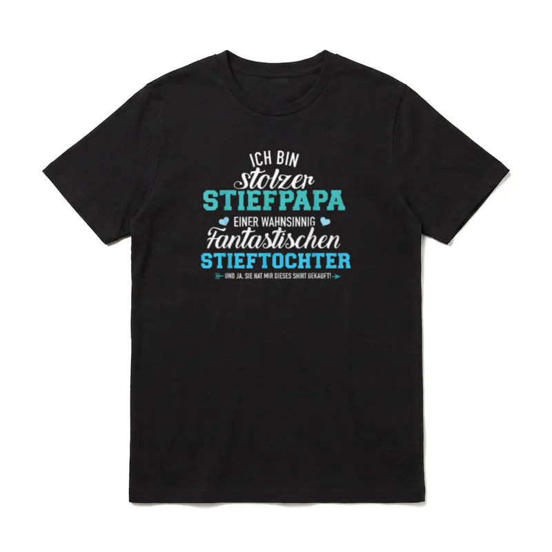 Stolzer Stiefpapa fantastischen Stieftochter T-Shirt – Klassisches T-Shirt in Schwarz