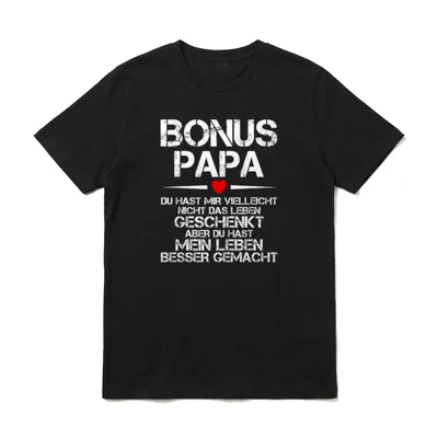 Bonus Papa Du Hast Mein T-Shirt – Klassisches T-Shirt in Schwarz