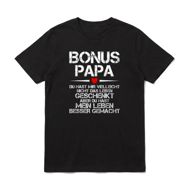 Bonus Papa Du Hast Mein T-Shirt – Klassisches T-Shirt in Schwarz
