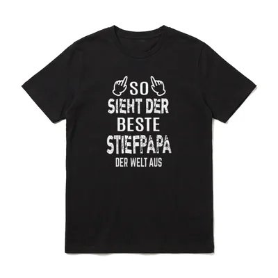 Bester Stiefpapa Stiefvater Welt T-Shirt – Klassisches T-Shirt in Schwarz
