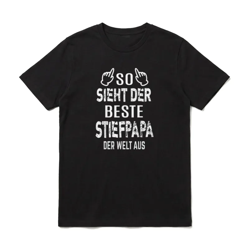 Bester Stiefpapa Stiefvater Welt T-Shirt – Klassisches T-Shirt in Schwarz