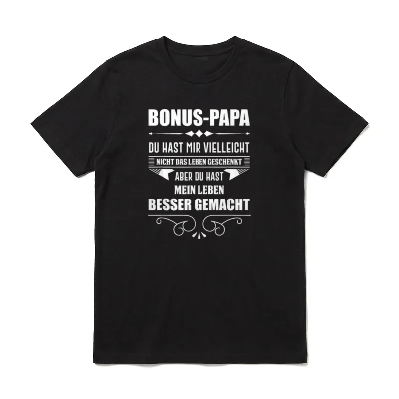 Bonus Papa Familie Stiefvater T-Shirt – Klassisches T-Shirt in Schwarz