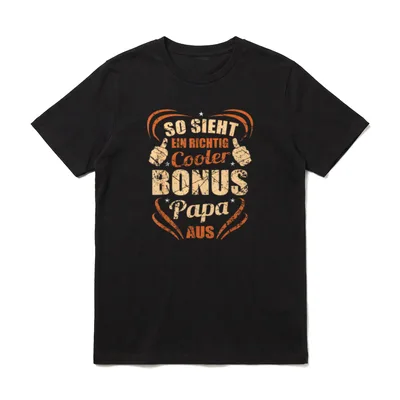 Stiefpapa Stiefvater Bonus Dad T-Shirt – Klassisches T-Shirt in Schwarz