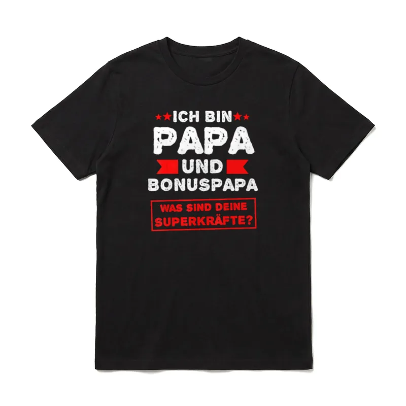 Stiefvater Spruch Bonus Papa T-Shirt – Klassisches T-Shirt in Schwarz