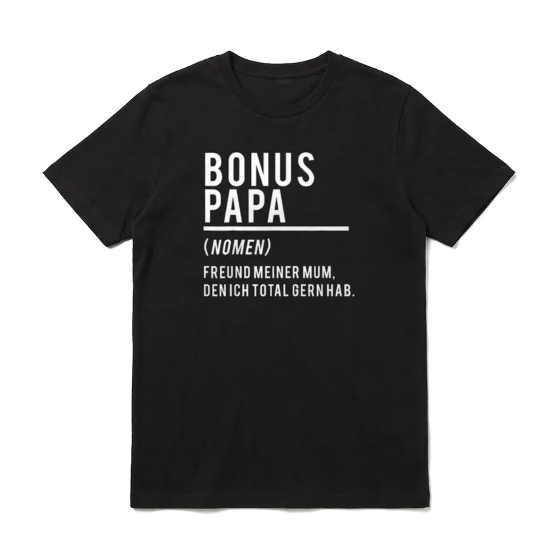 Bonus Papa Definition Stiefvater T-Shirt – Klassisches T-Shirt in Schwarz