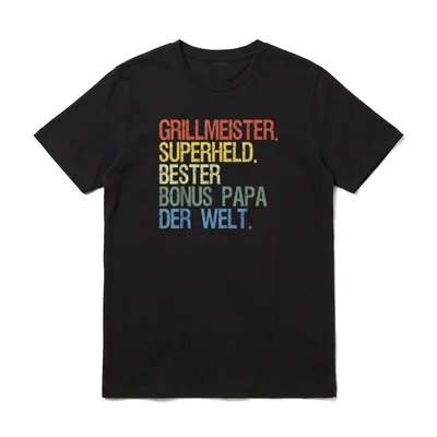 T-Shirt Vatertag Superheld – Klassisches T-Shirt in Schwarz