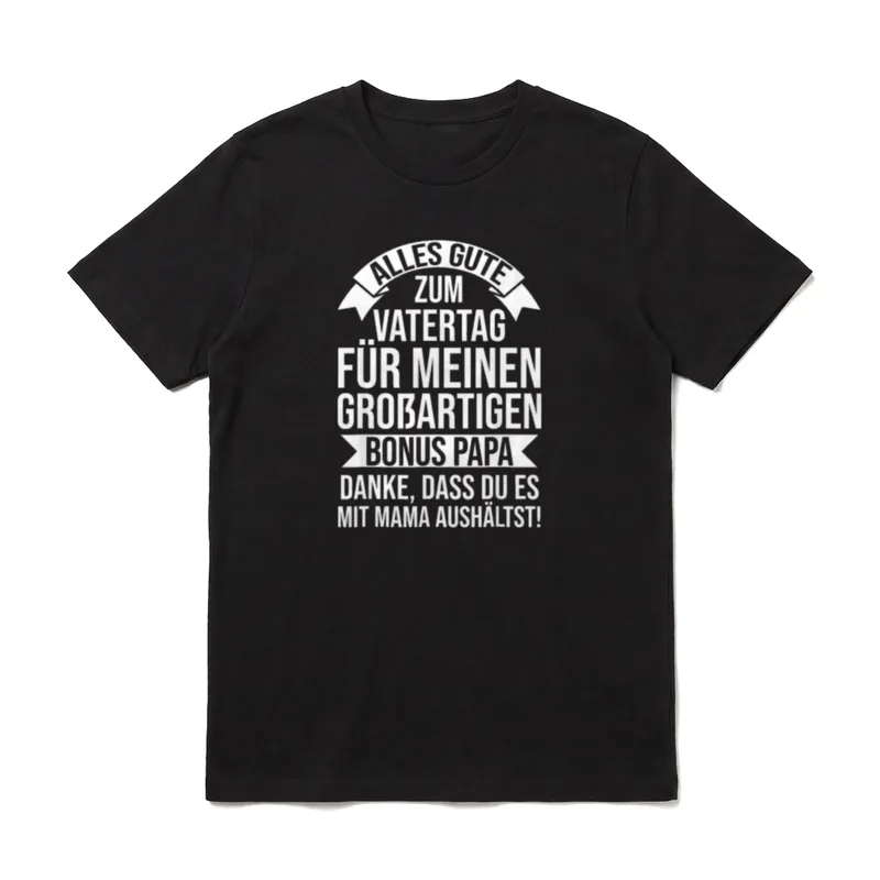 alles gute Vatertag bonus T-Shirt – Klassisches T-Shirt in Schwarz