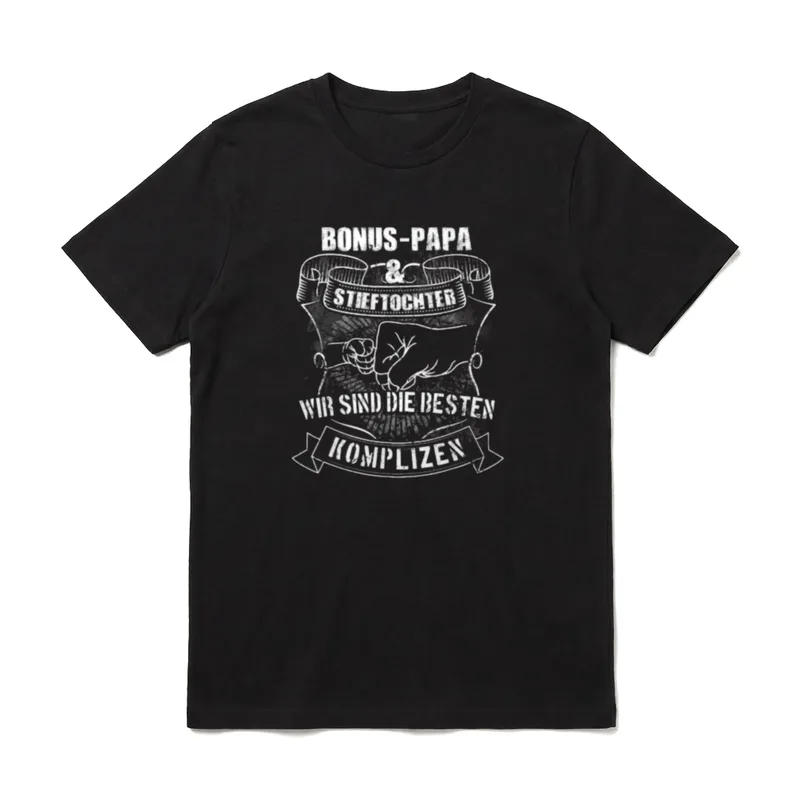 Bonus Papa Tochter Bonuspapa T-Shirt – Klassisches T-Shirt in Schwarz