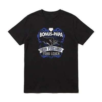 Bonus Papa Bonuspapa Stiefsohn T-Shirt – Klassisches T-Shirt in Schwarz
