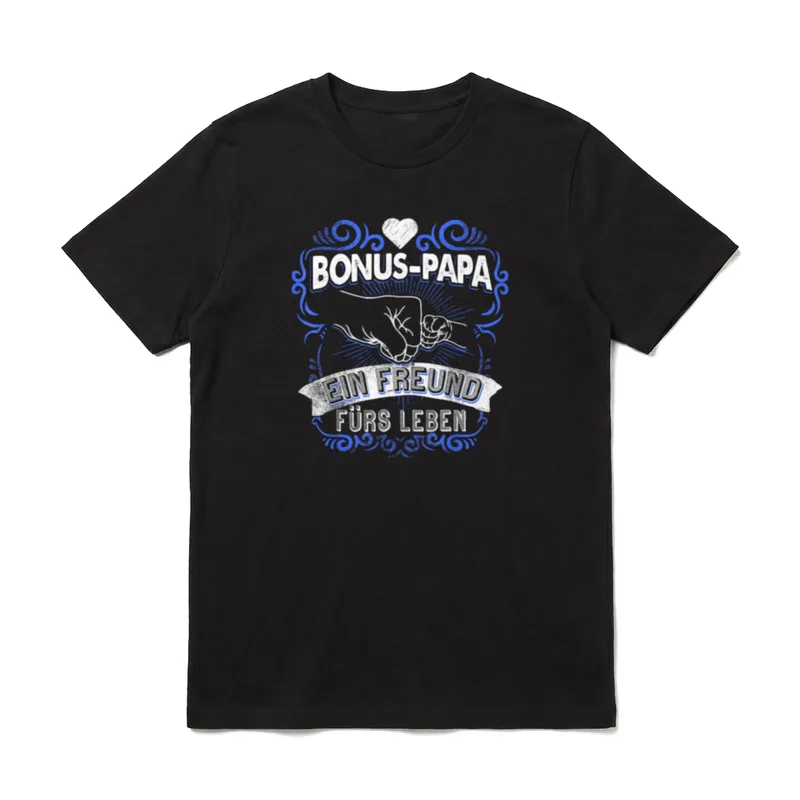 Bonus Papa Bonuspapa Stiefsohn T-Shirt – Klassisches T-Shirt in Schwarz