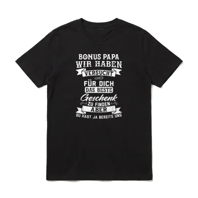 Stiefpapa & Stieftochter Witzige T-Shirt – Klassisches T-Shirt in Schwarz