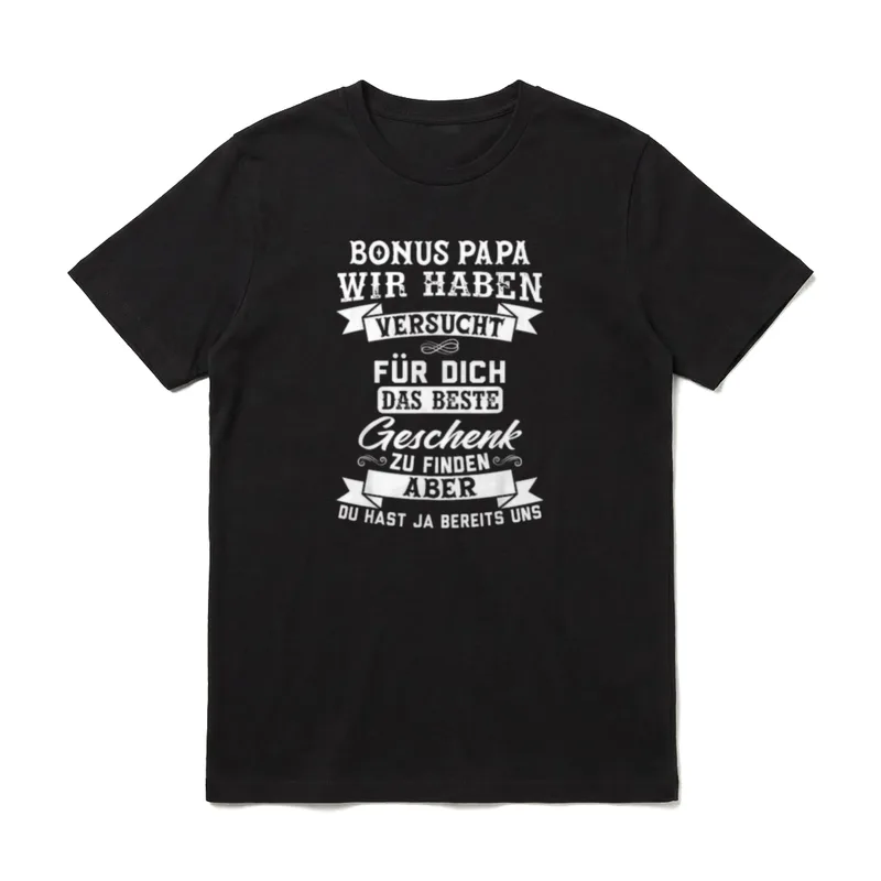 Stiefpapa & Stieftochter Witzige T-Shirt – Klassisches T-Shirt in Schwarz