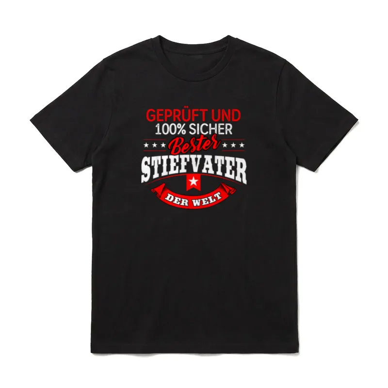 Bester Stiefvater der Welt T-Shirt – Klassisches T-Shirt in Schwarz