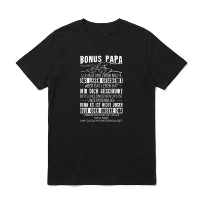 Bonus Papa du hast T-Shirt – Klassisches T-Shirt in Schwarz