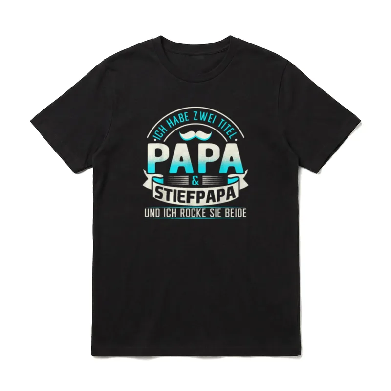 Vatertagsgeschenk Stiefpapa Stiefvater Stiefväter T-Shirt – Klassisches T-Shirt in Schwarz