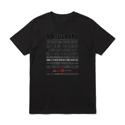 Bonus Papa Stiefvater Leben besser T-Shirt – Klassisches T-Shirt in Schwarz