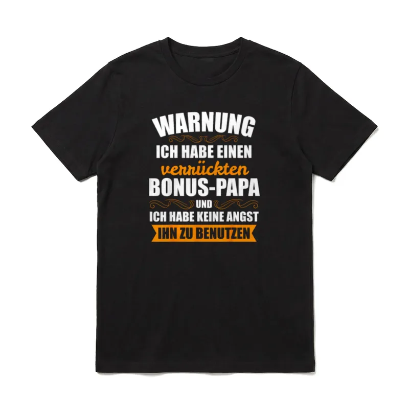 Bonus Papa Bonuspapa Stiefvater T-Shirt – Klassisches T-Shirt in Schwarz