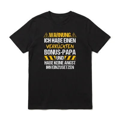 Bonus Papa Bonus Vater Stiefpapa T-Shirt – Klassisches T-Shirt in Schwarz