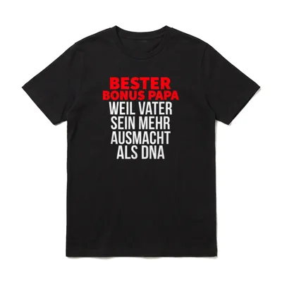 Bester Bonus Papa Weil Vater T-Shirt – Klassisches T-Shirt in Schwarz