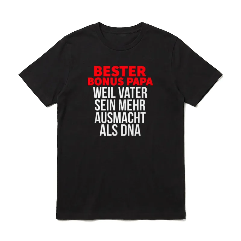 Bester Bonus Papa Weil Vater T-Shirt – Klassisches T-Shirt in Schwarz