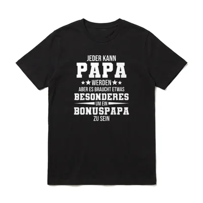 Bonus Vater Outfit Stiefpapa T-Shirt – Klassisches T-Shirt in Schwarz