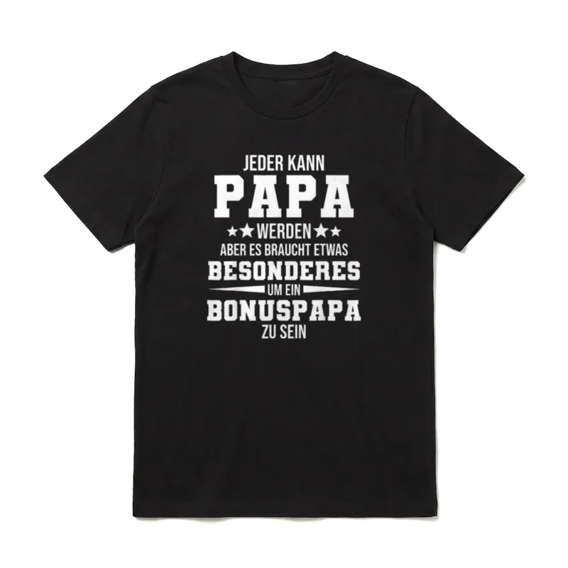 Bonus Vater Outfit Stiefpapa T-Shirt – Klassisches T-Shirt in Schwarz