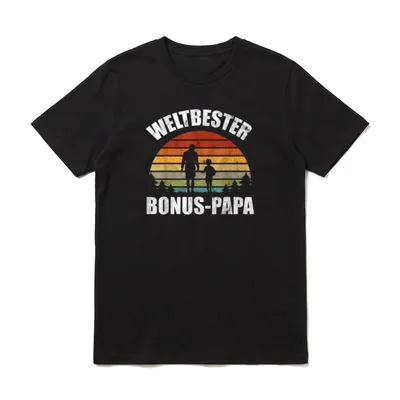 Bonus Papa Bonuspapa Bonus T-Shirt – Klassisches T-Shirt in Schwarz