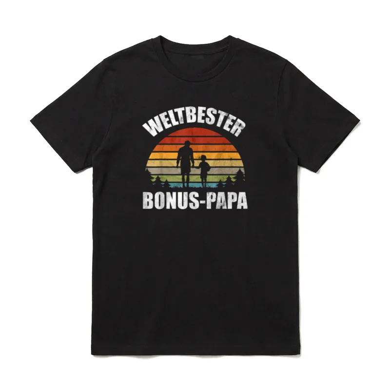 Bonus Papa Bonuspapa Bonus T-Shirt – Klassisches T-Shirt in Schwarz